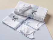 Boy Lathopana - Blue Border With Denni Rope Accent - Organic Cotton